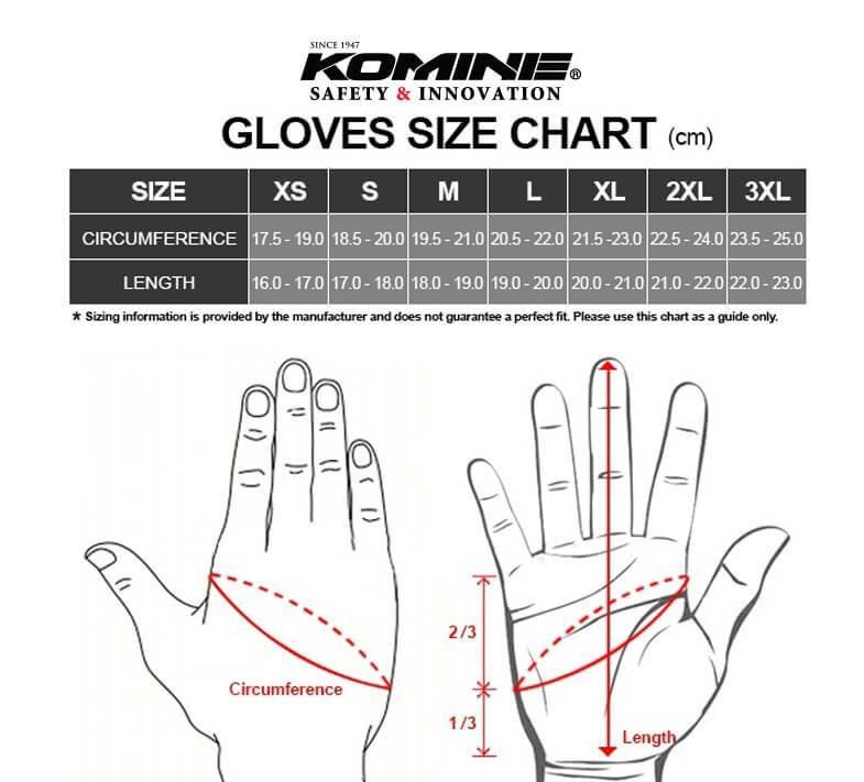 Komine GK-217 CE protect Leather Gloves